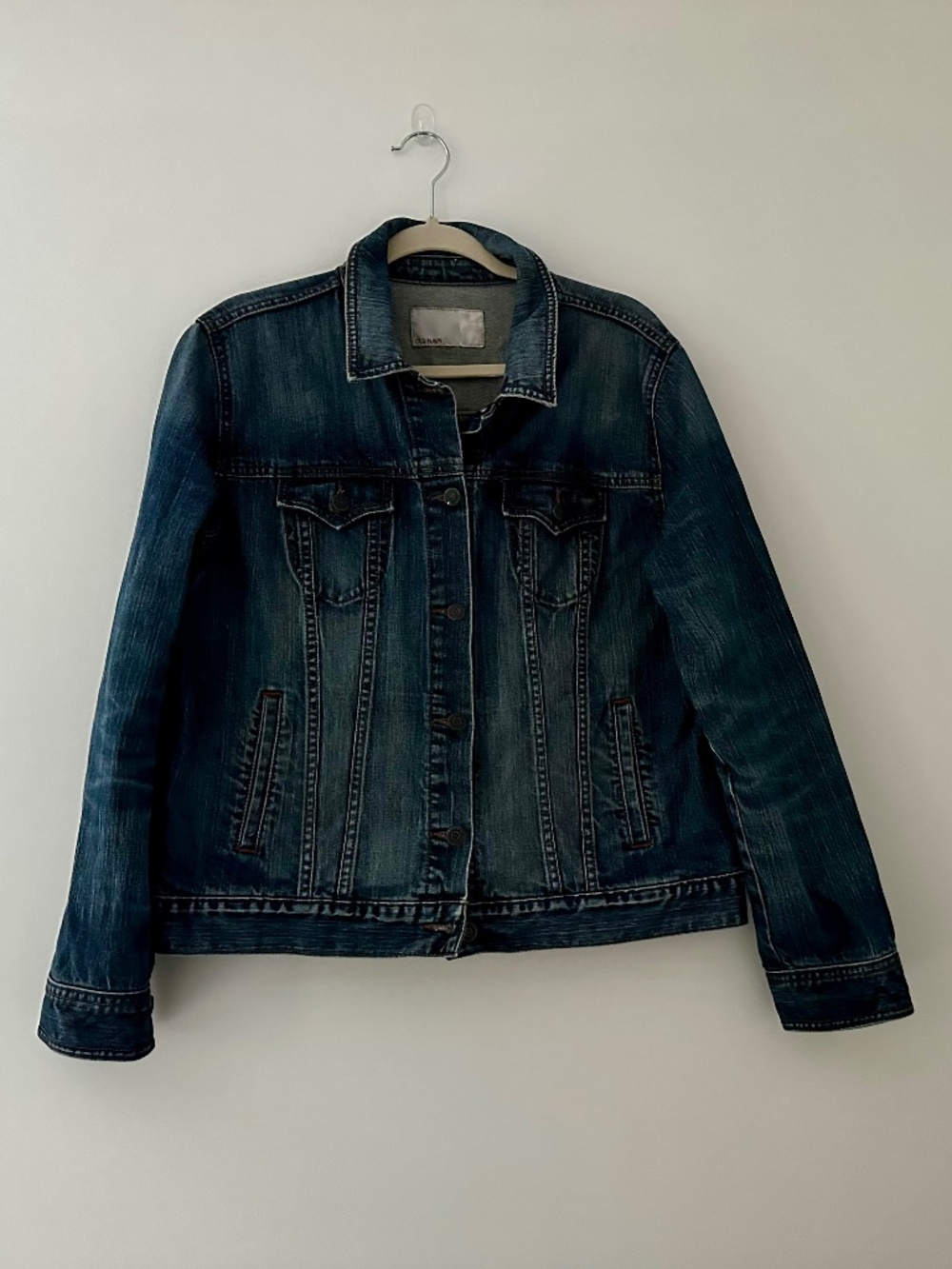 Old Navy Dark Blue Denim Jean Jacket. Size XL